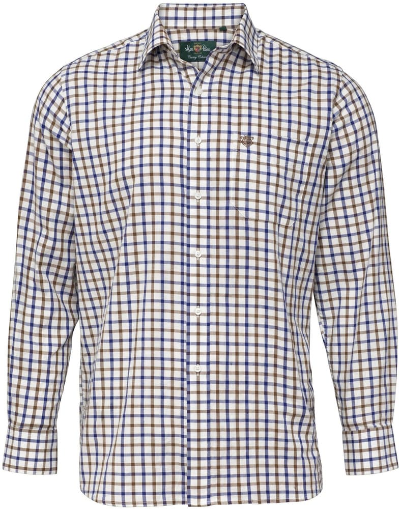 Ilkley Shirt Shooting Fit paita, Brown Check, view: 0