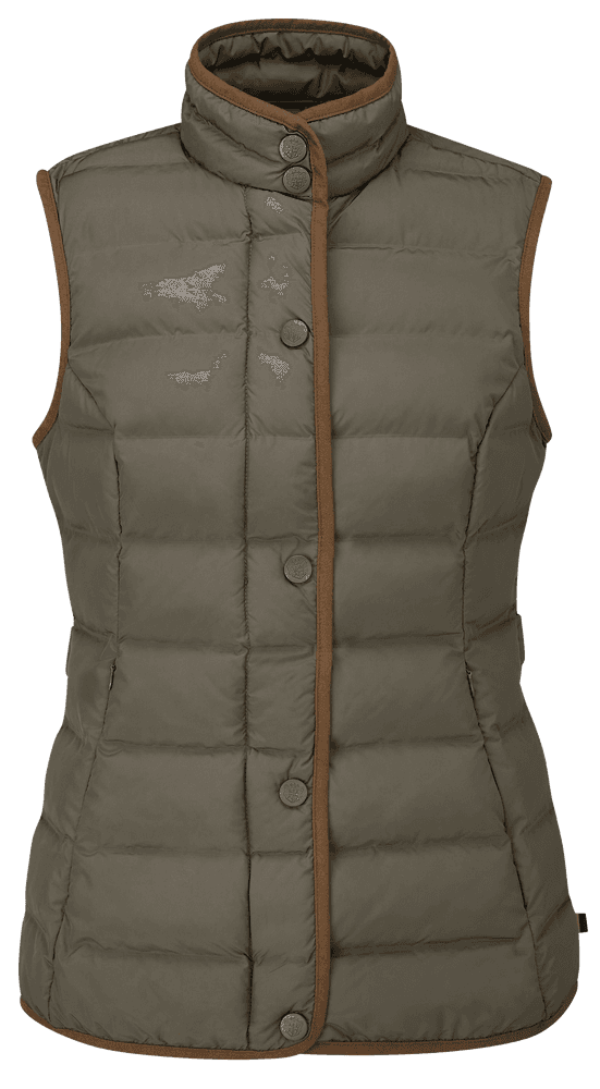 Calsall Quilted Waistcoat naisten liivi, Olive, view: 0