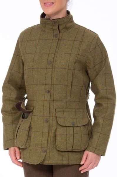 Rutland Ladies Waterproof Tweed Coat Lichen, view: 2