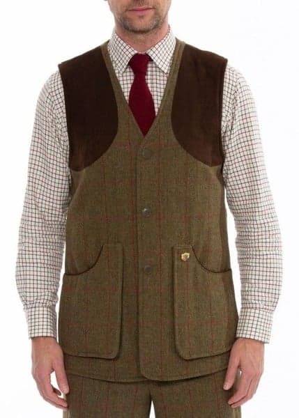 M's Combrook Tweed Shooting Waistcoat Sage, view: 2