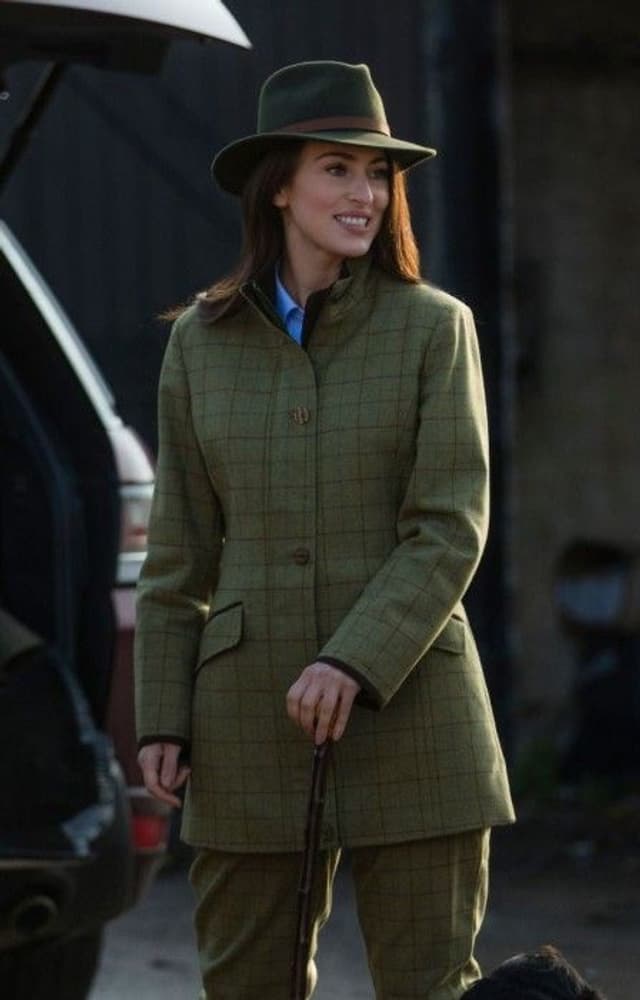 Combrook Ladies Waterproof Tweed Field Jacket Heather, view: 5