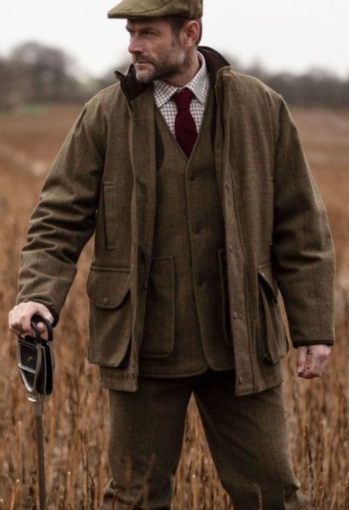 Combrook Waterproof Tweed Shooting Field Coat metsästystakki, Sage, view: 3