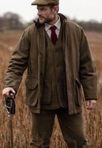 Combrook Waterproof Tweed Shooting Field Coat metsästystakki, Sage - view: 3