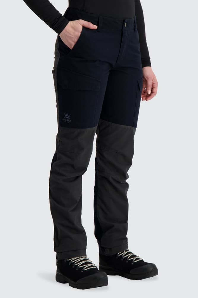 Comfort -naisten housut, musta/harmaa, view: 1