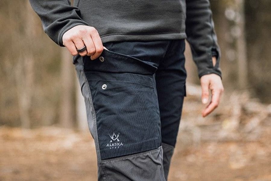 Comfort -naisten housut, musta/harmaa, view: 3