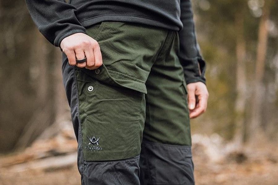 Comfort -naisten housut, vihreä/harmaa, view: 2