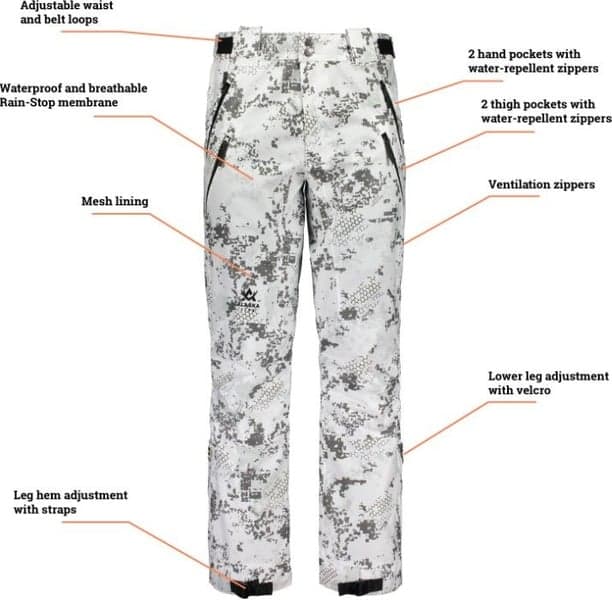 Superior II -miesten metsästyshousut, BlindTech Snow (2020), view: 2