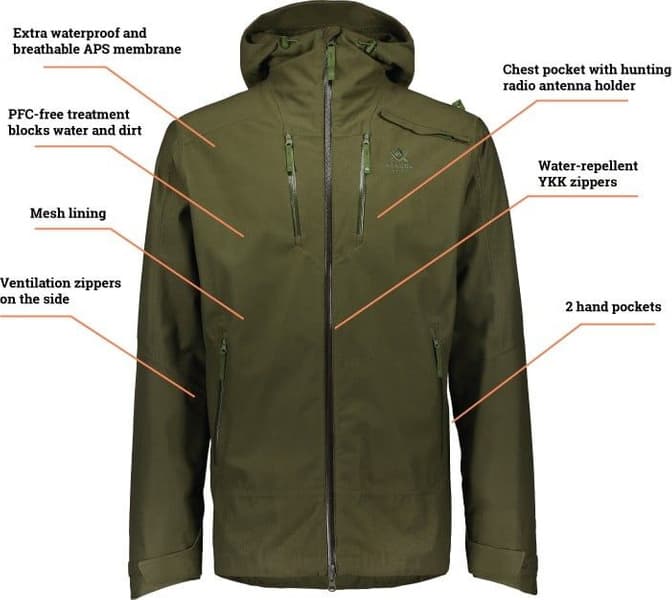 Apex Pro -miesten metsästystakki, Hunter Green, view: 2