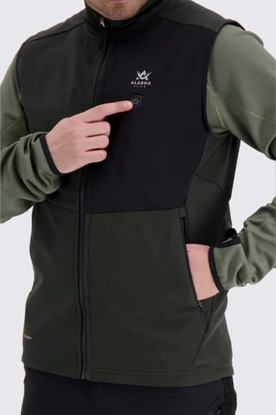 Heat System Vest lämpöliivi, vihreä/musta, view: 2