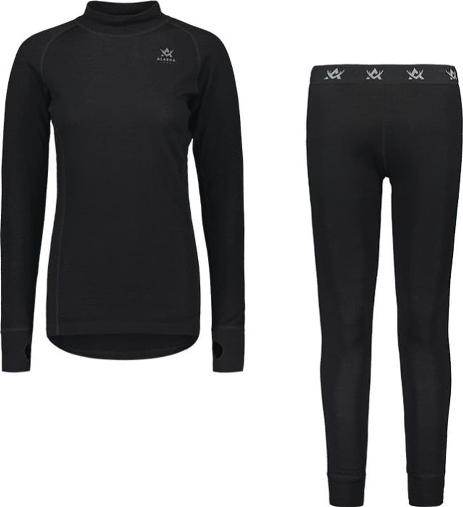 W's Merino Top + Bottom Black, view: 0