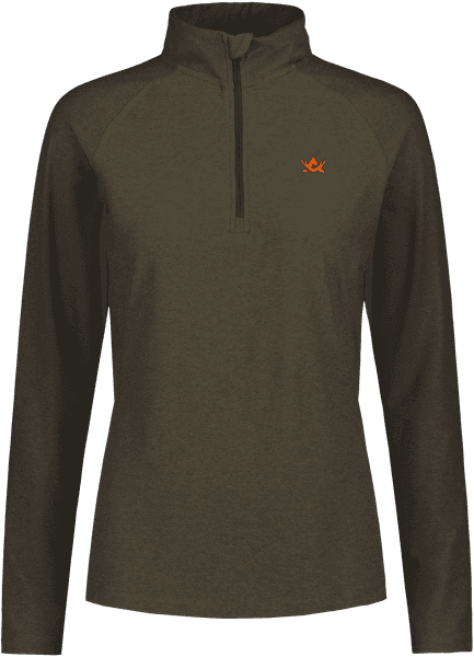 CoolDry Half-Zip Top naisten paita, Moss Brown, productDetailPage.view: 0