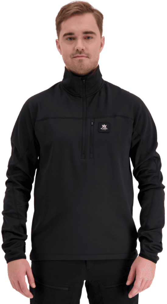 M's ThermoDry Half-Zip Top tekninen pusero, musta, view: 2