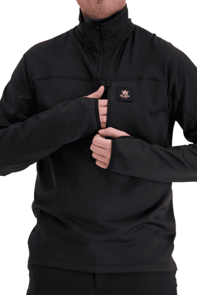 M's ThermoDry Half-Zip Top tekninen pusero, musta, view: 5
