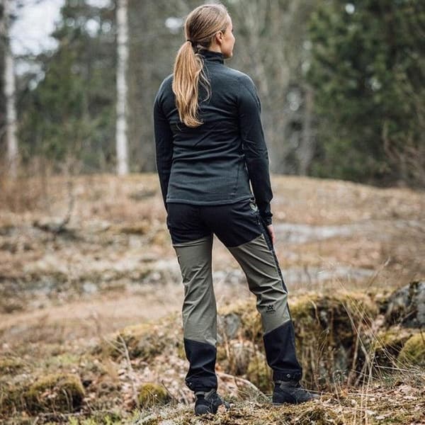 Trekking Lite Pro -naisten housut, Dark Olive / Grey, view: 2