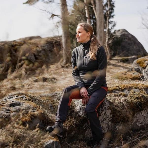 Trekking Lite Pro -naisten housut, Orange / Grey, view: 3