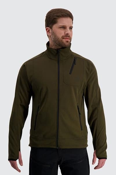 Juneau -miesten fleecetakki, Moss Brown, view: 1