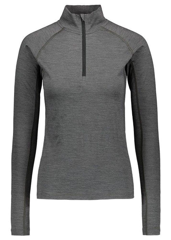 Merino Half-Zip -naisten aluskerrastopaita, harmaa, view: 0