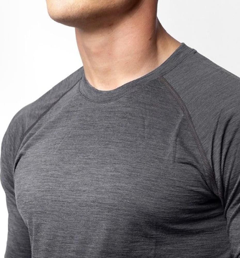 Merino Crewneck -miesten aluskerrastopaita, harmaa, view: 3