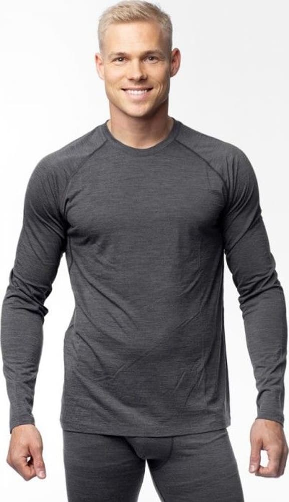 Merino Crewneck -miesten aluskerrastopaita, harmaa, view: 1