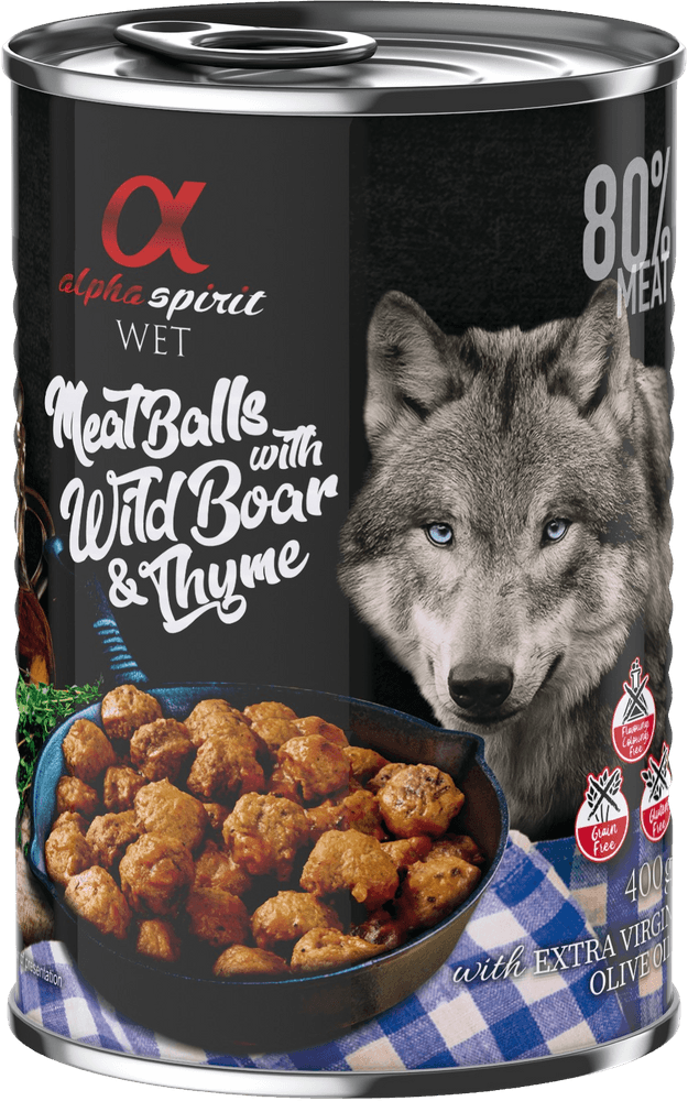 Meat Balls with Wild Boar and Thyme märkäruoka, 400 g, view: 0