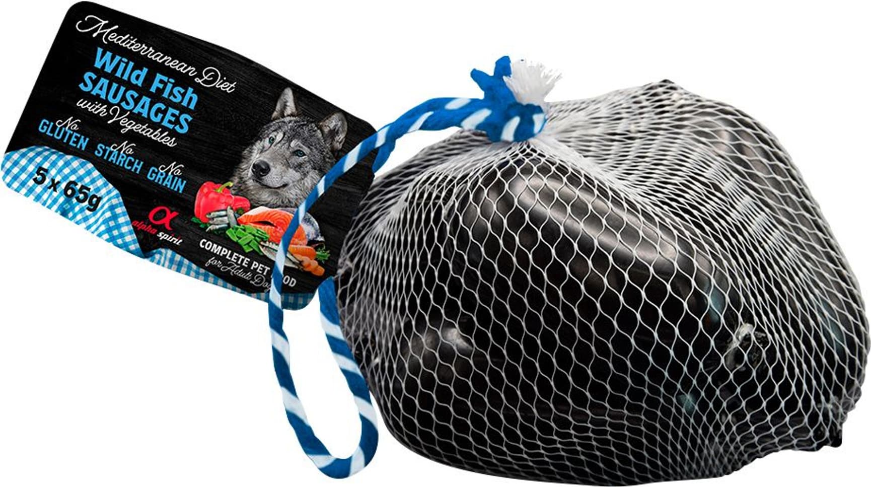 Mediterranean Wild Fish Sausage with Vegs makkarat aikuisille koirille, 5 x 65 g, view: 0