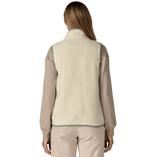 W's Retro Pile Vest Natural w/Ellwood Green, view: 2