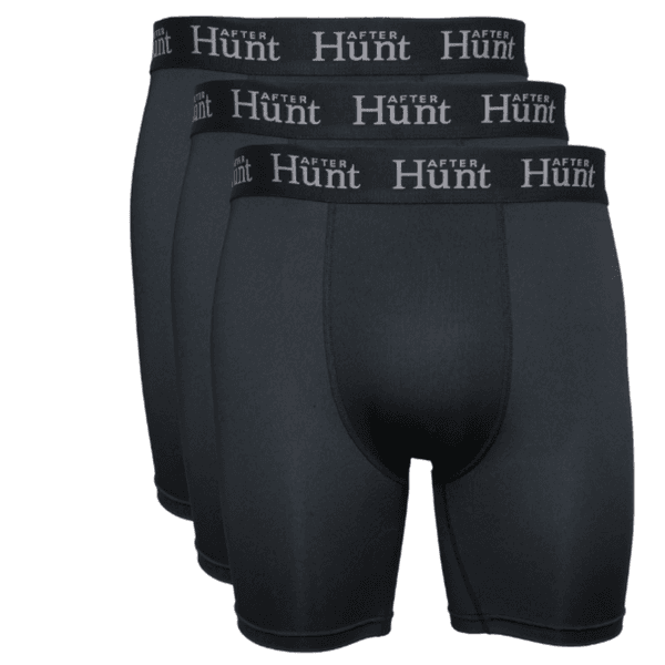 Mens Boxer Underwear Long 3-pack Black, view: 0