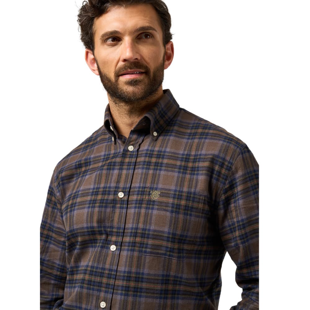 M's Ilkley Flannel Bd Shirt Green/Blue Check, view: 4