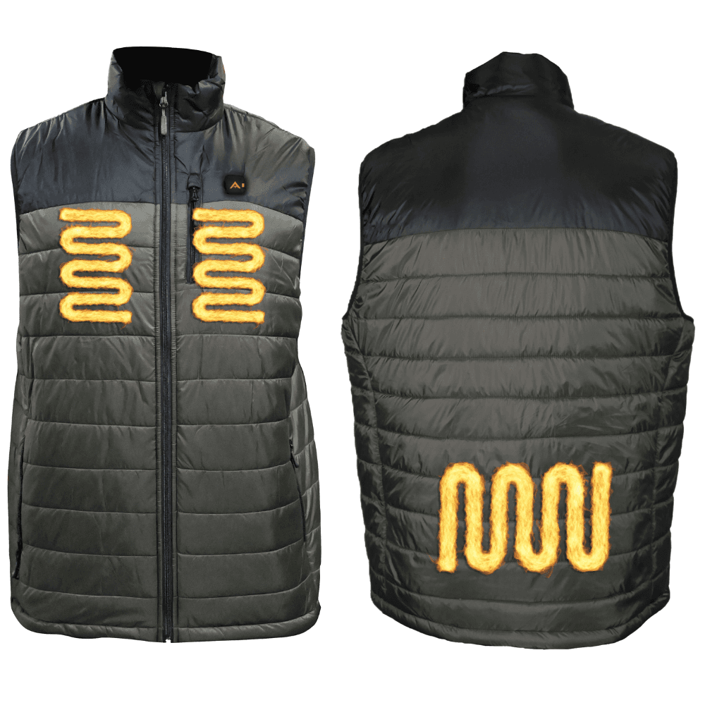 Heat Puff Vest Dunfri Lämpöliivi Miesten sis. Powerbank Harmaanvihreä, view: 2