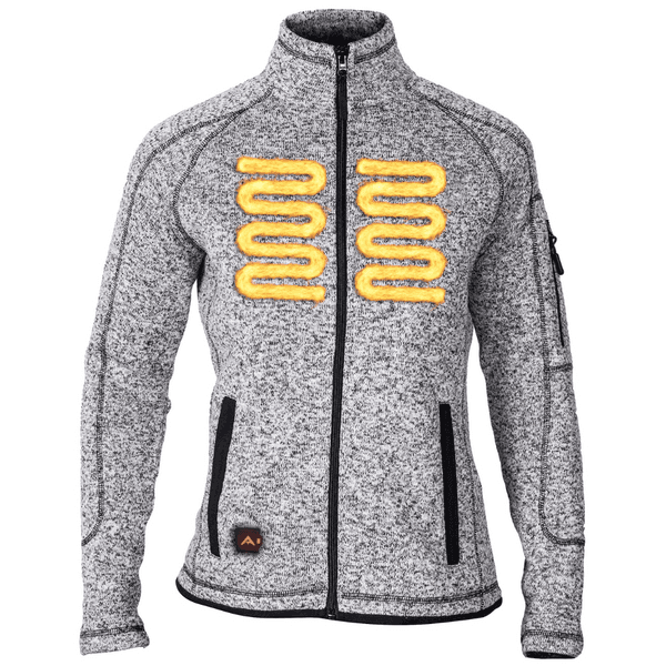 Heat Weaveguard Neulottu Lämpötakki Naisten sis. Powerbank Harmaameleerattu, view: 2