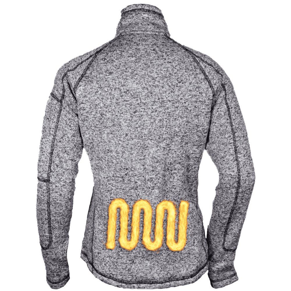 Heat Weaveguard Neulottu Lämpötakki Naisten sis. Powerbank Harmaameleerattu, view: 3