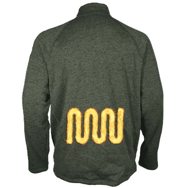 Heat Weaveguard neulottu lämpötakki miesten sis. powerbank, ruskea meleerattu, view: 3