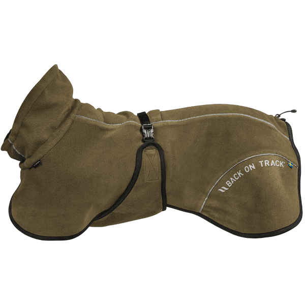 Bay Fleece Coat High Set Tail 70 cm Olive, view: 0