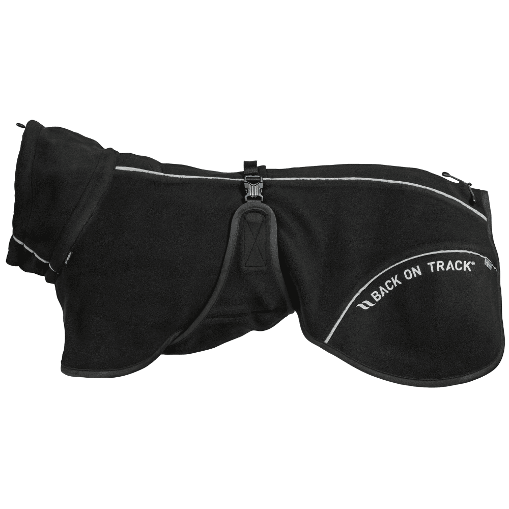 Bay Fleece Coat High Set Tail 70-80 cm Black, view: 0