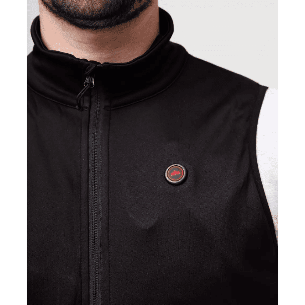 Heated Fleece Vest Mens Black, view: 3