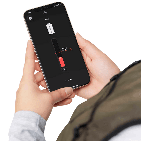 Heated Fleece Vest Mens Black, view: 4