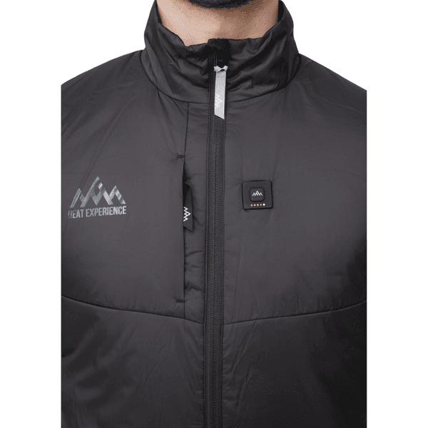 Heated Fleece Vest Mens Black, view: 2