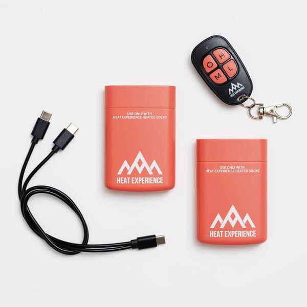 Heated Everyday Socks w.batteries V2 Cream, view: 3