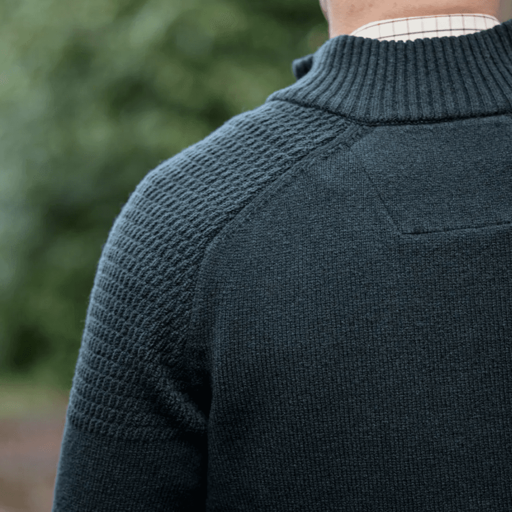 M's Vincent Merino Half Zip Pullover Dark Navy, view: 2