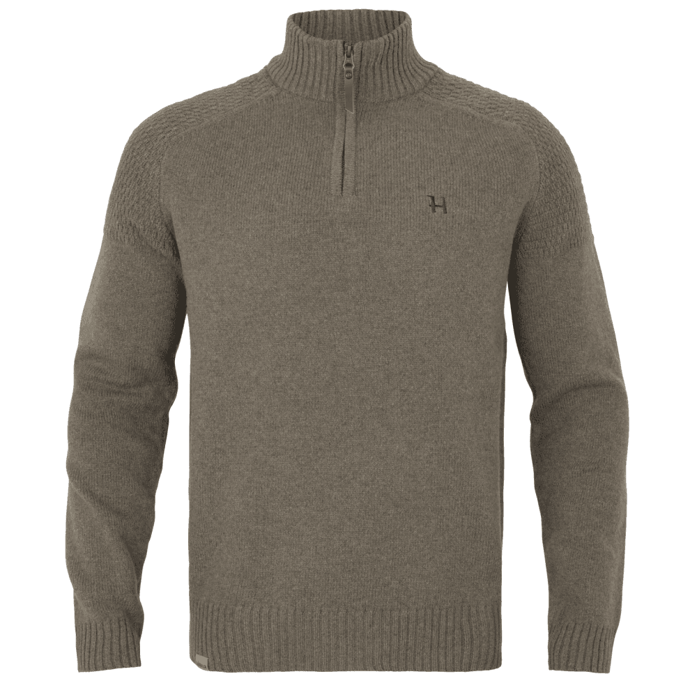 M's Vincent Merino Half Zip Pullover Dark Sand, view: 0