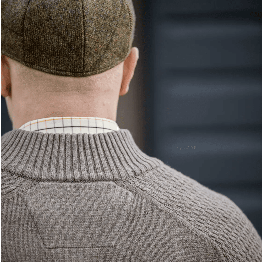 M's Vincent Merino Half Zip Pullover Dark Sand, view: 3