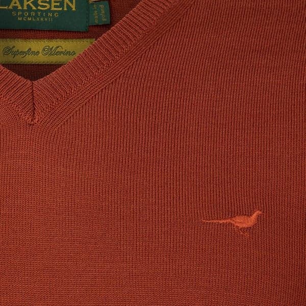 M's Sussex V-Neck Burnt Orange, view: 3