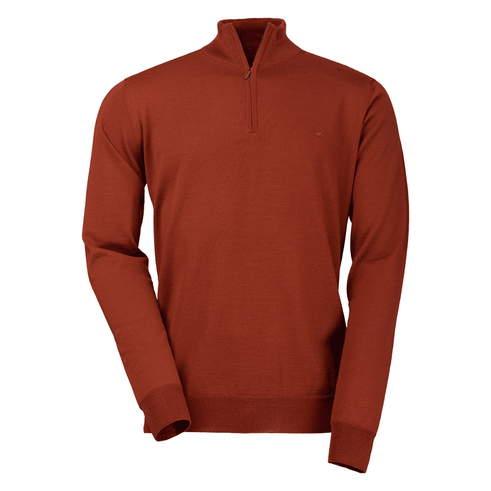 M's Norfolk Zip-Neck Burnt Orange, view: 0