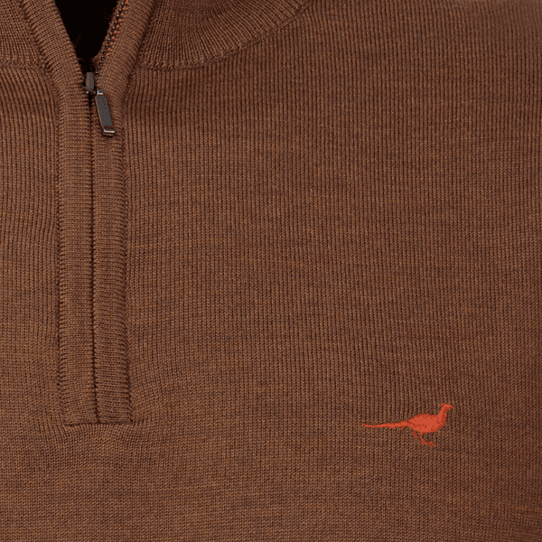 M's Norfolk Zip-Neck Rum, view: 1