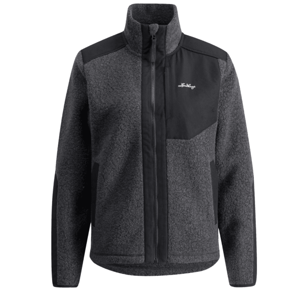 Saruk Wool Pile Mid Full Zip, naisten, charcoal, view: 0