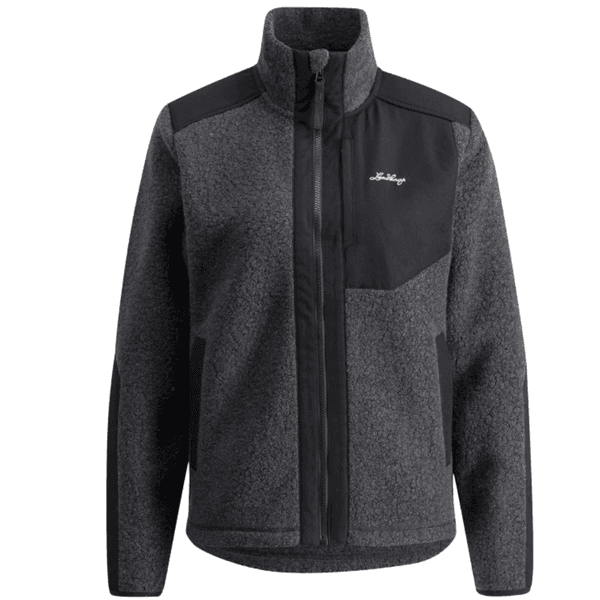 Saruk Wool Pile Mid Full Zip, naisten, charcoal, view: 0
