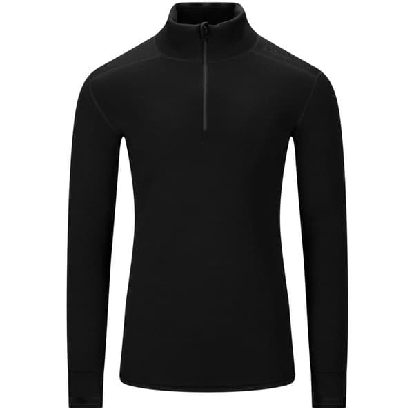 M's Fleecewool V2 Polo W/ Zip Jet Black, view: 0