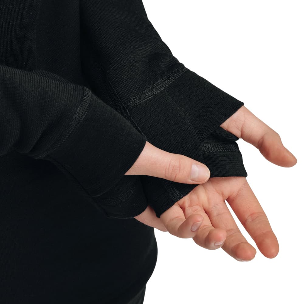 W's Fleecewool V2 Polo W/ Zip Jet Black, view: 5