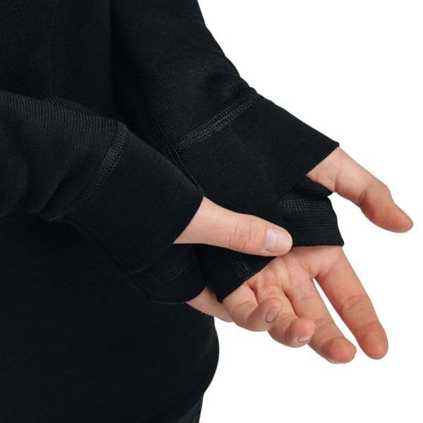 W's Fleecewool V2 Polo W/ Zip Jet Black, view: 5