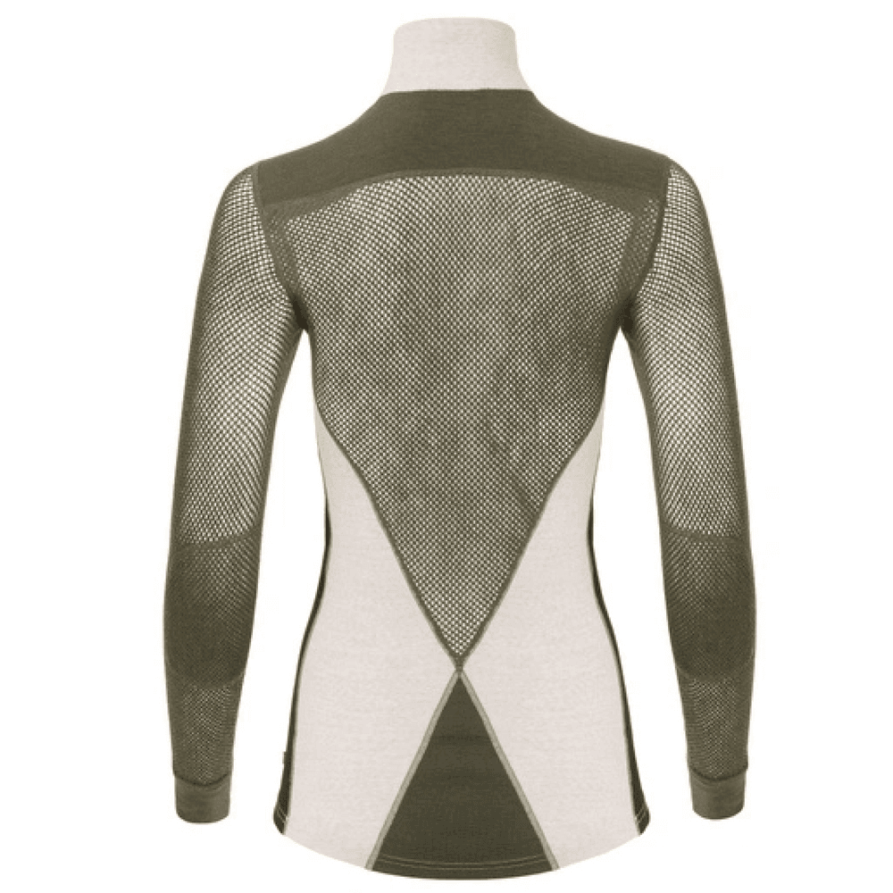 W's Woolnet Hybrid Mockneck Beige Melange/Tarmac/Jet Black, view: 1